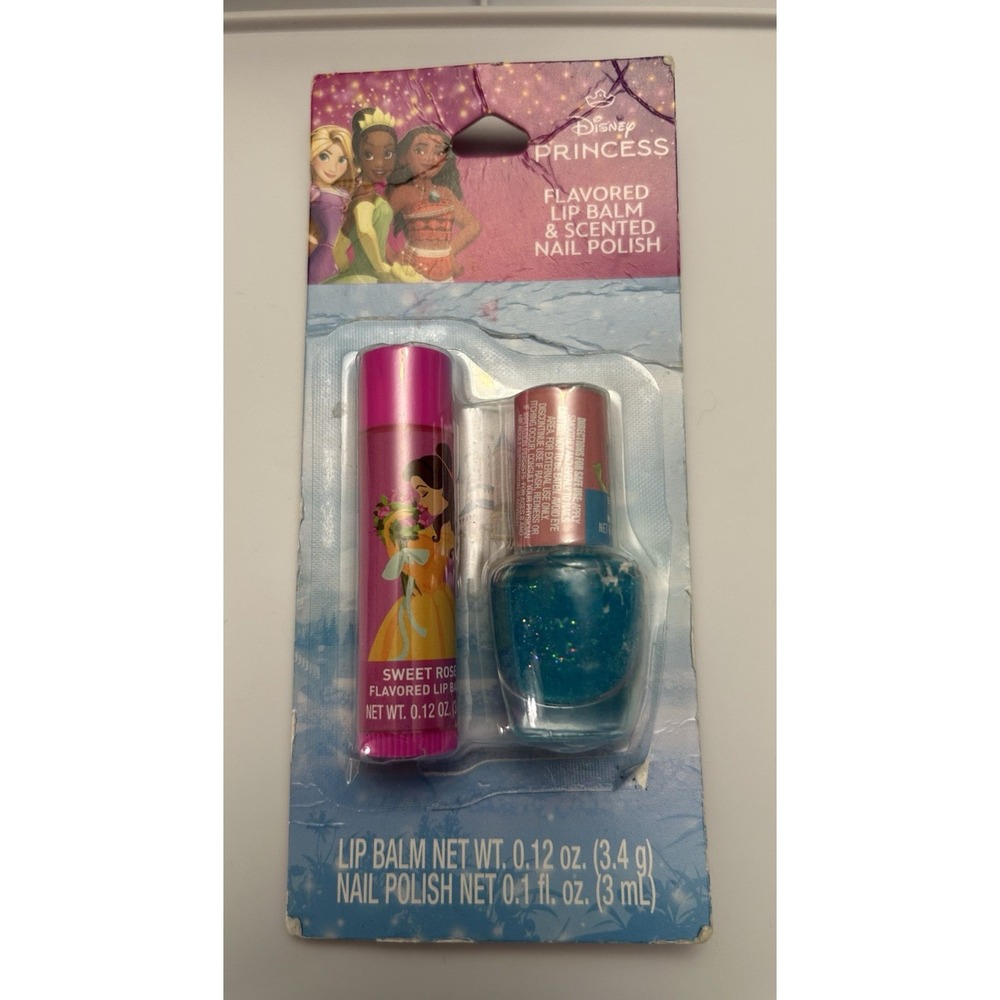 Disney Princess Flavored Lip Balm and Scented Nail Polish NWT